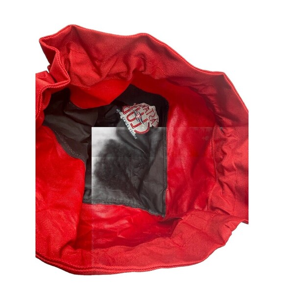 Disney Cruise Line Castaway Club Canvas Red Black Beach Tote Bag Draw String - Picture 3 of 16